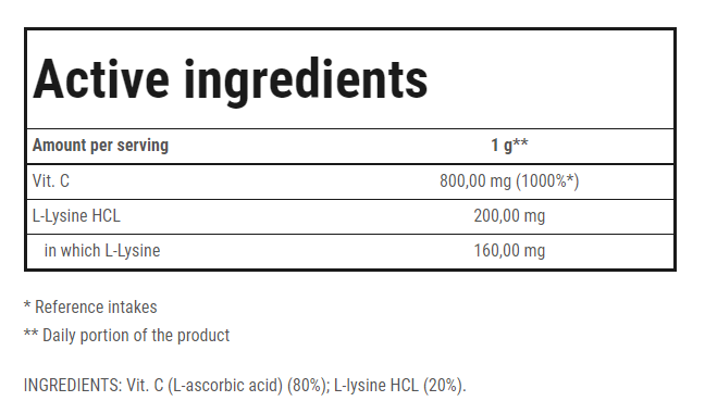 Vit. C + L-Lysine Powder